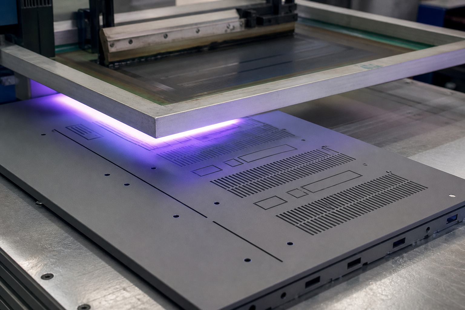 UV silkscreen on flat panel (demo)