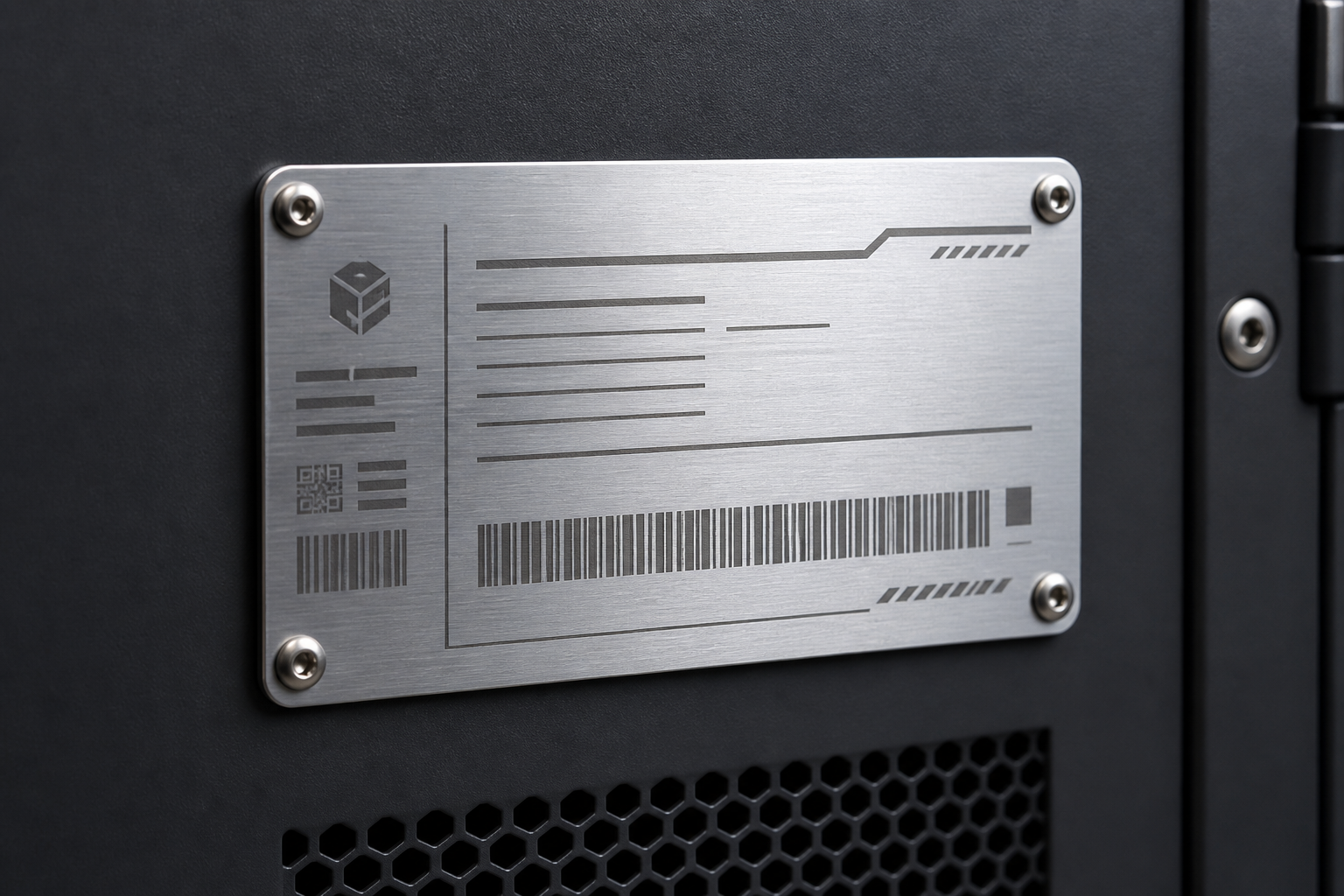Aluminum laser nameplate (demo)