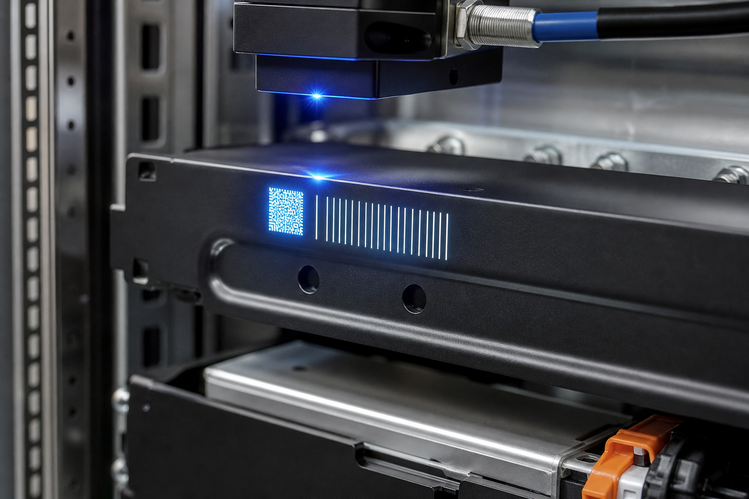 Laser mark on structural part (demo)