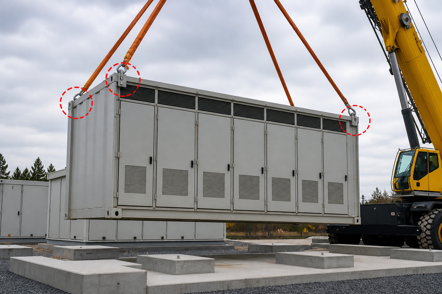 Cabinet transport, lift and seismic load case scene