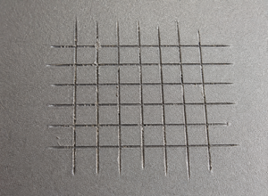 Cross-hatch adhesion test (demo)