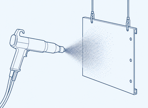 Spray / powder application schematic (demo)