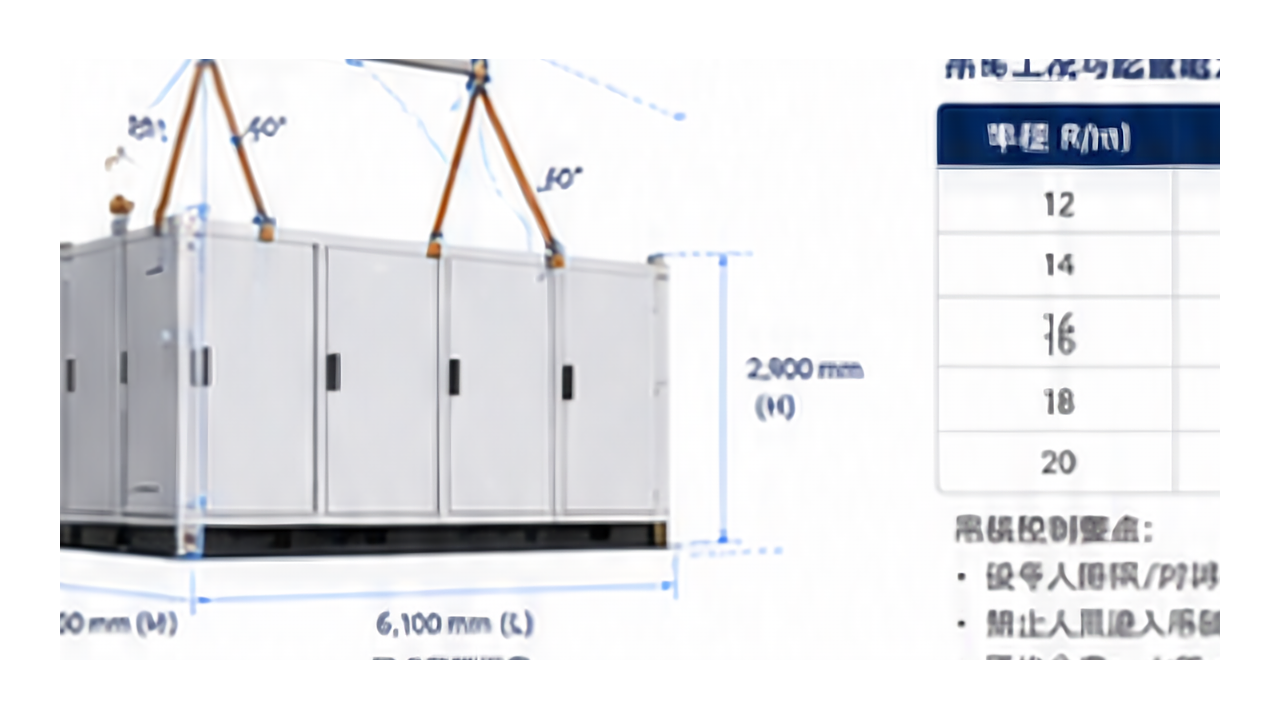 Hoisting angle and CG engineering diagram