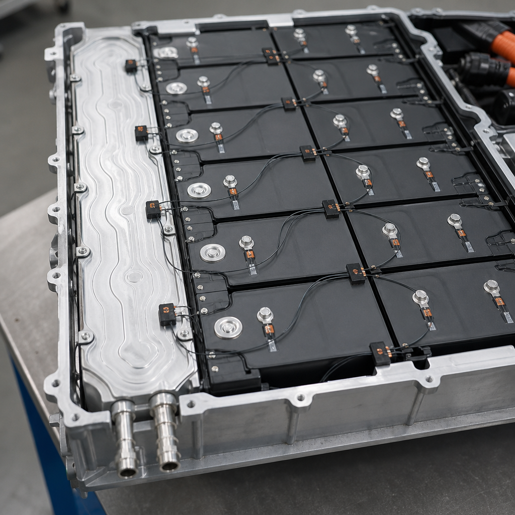 NTC temperature sensors on module cover and cold plate