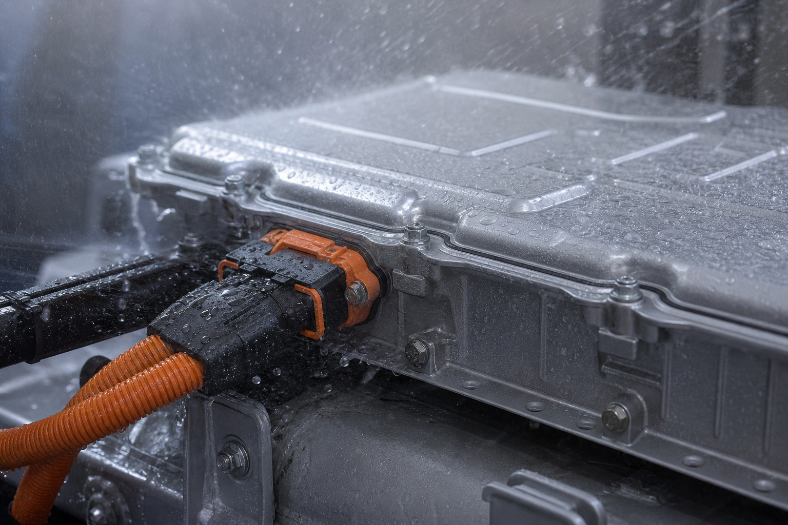 IP54 seal and spray demonstration on module enclosure