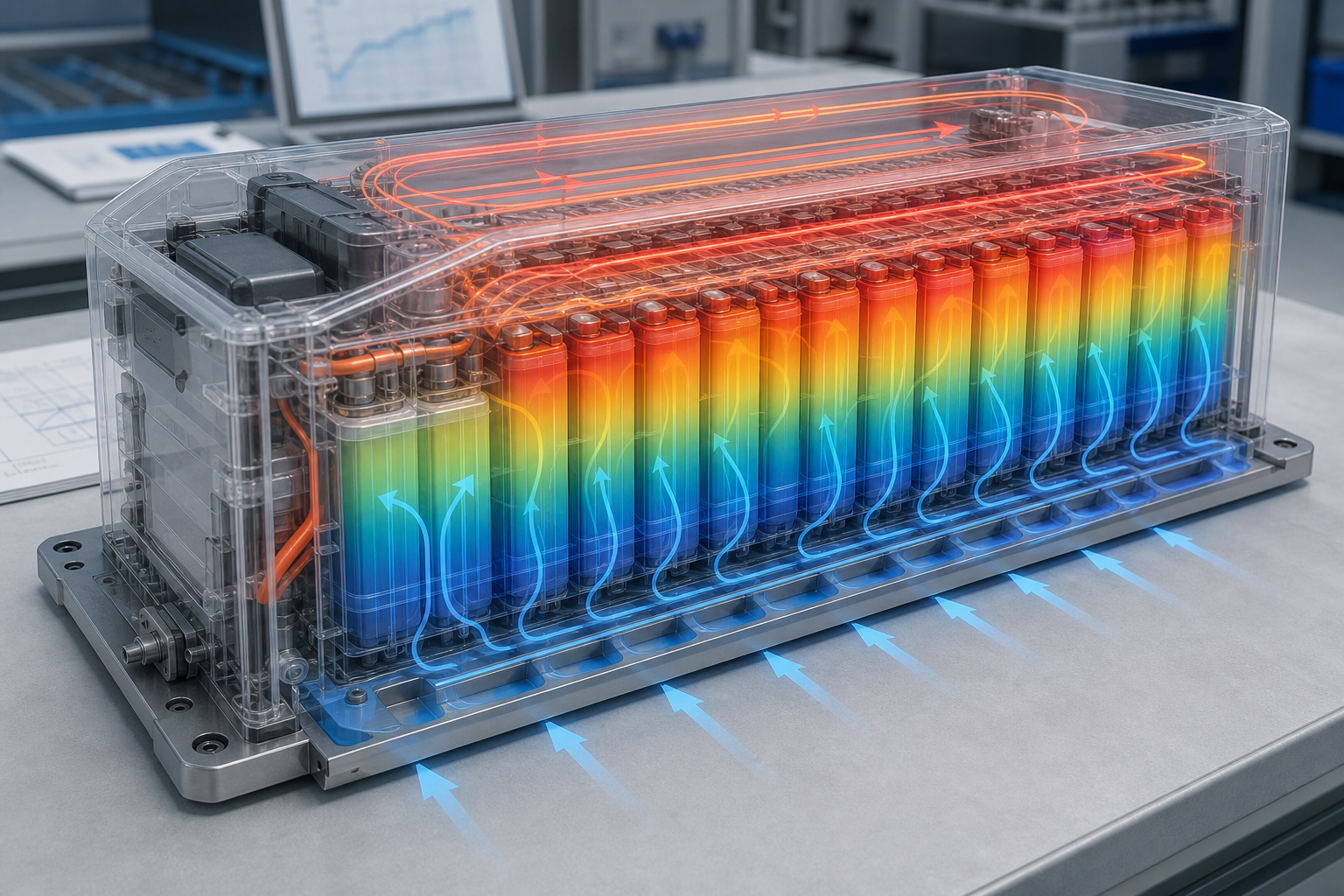 Module thermal path and heat-map visualization