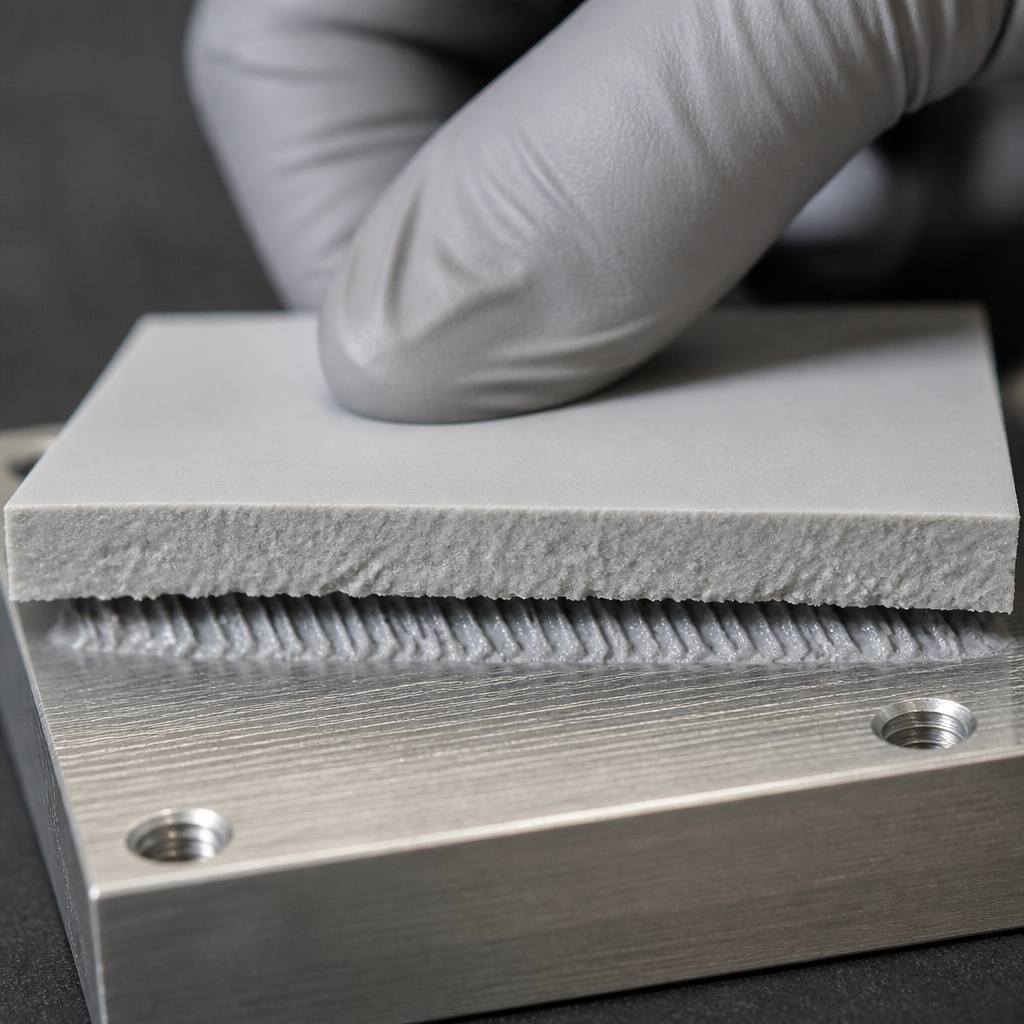 Thermal interface TIM pad contact on cold plate