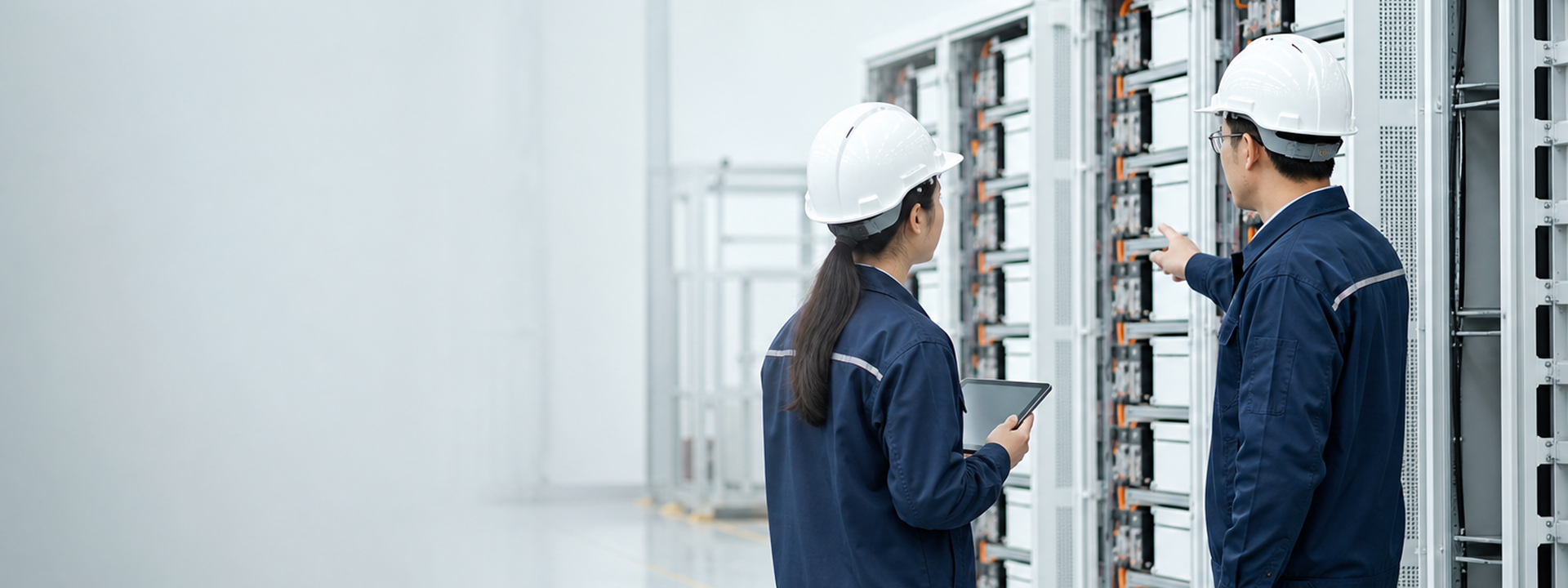 BESS factory hall for BMS network configuration