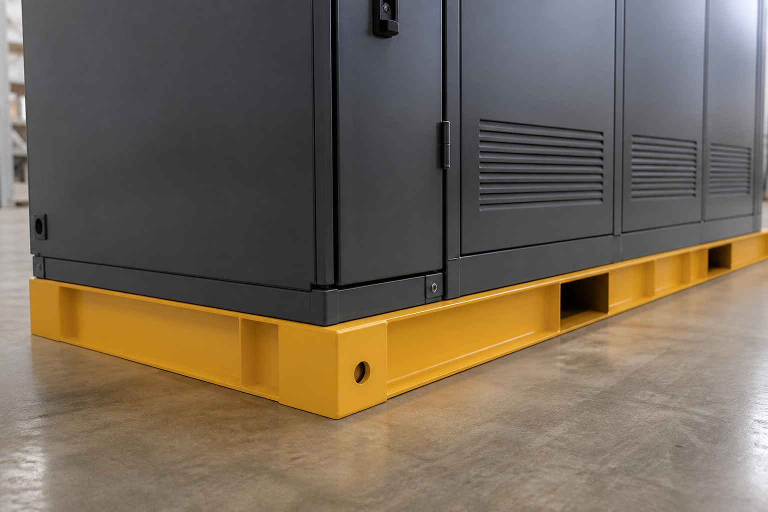 Cabinet skid forklift pocket interface (demo)