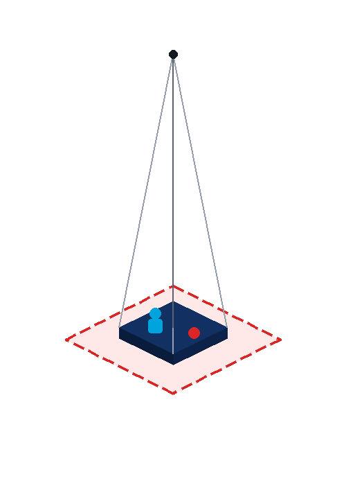 Lifting safety exclusion zone diagram (demo)
