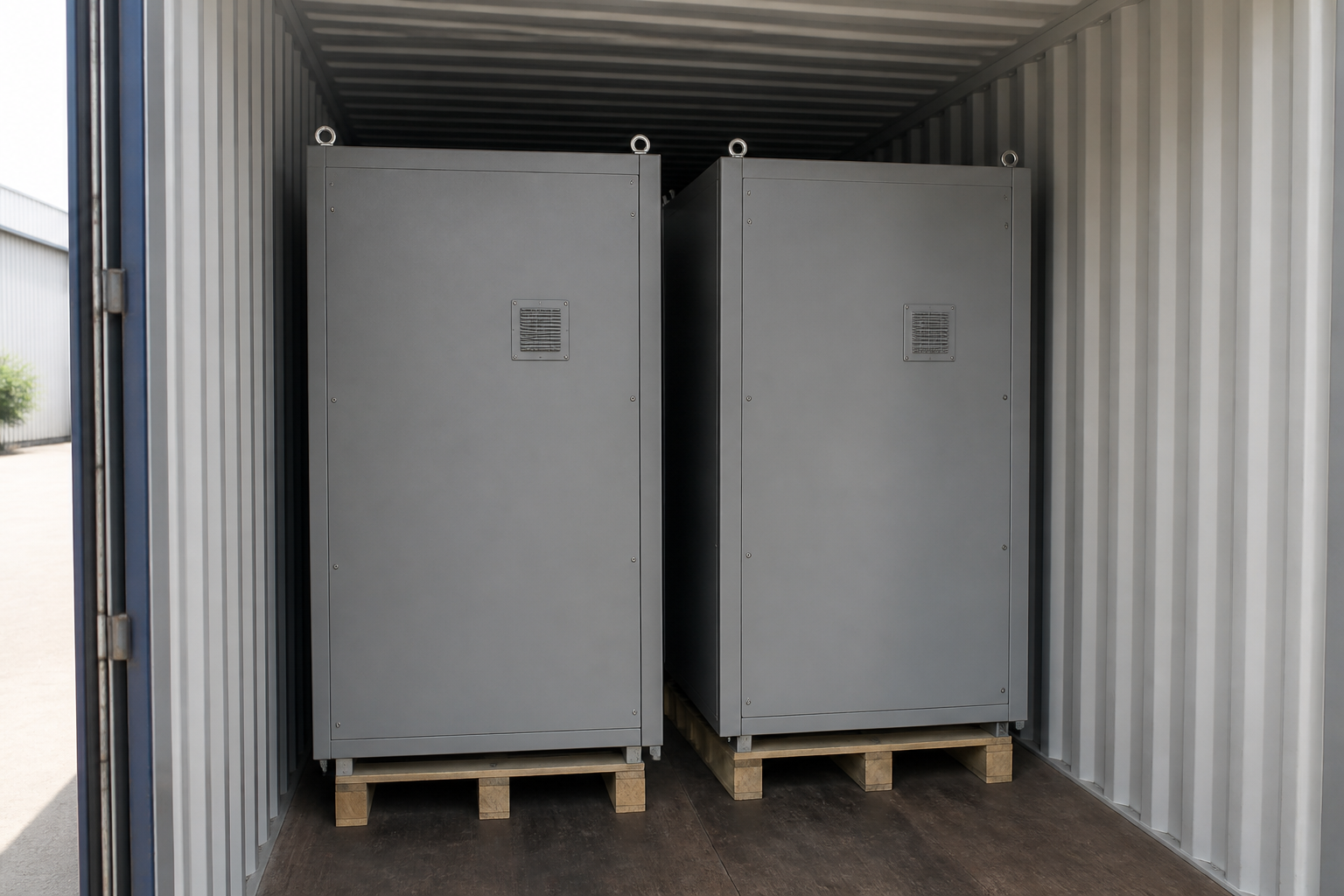 Dual cabinets container loading test (demo)
