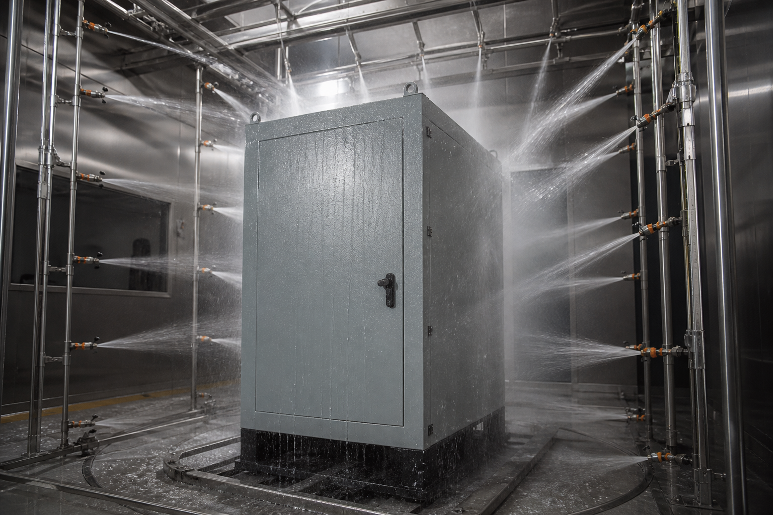 Rain spray chamber test (demo)