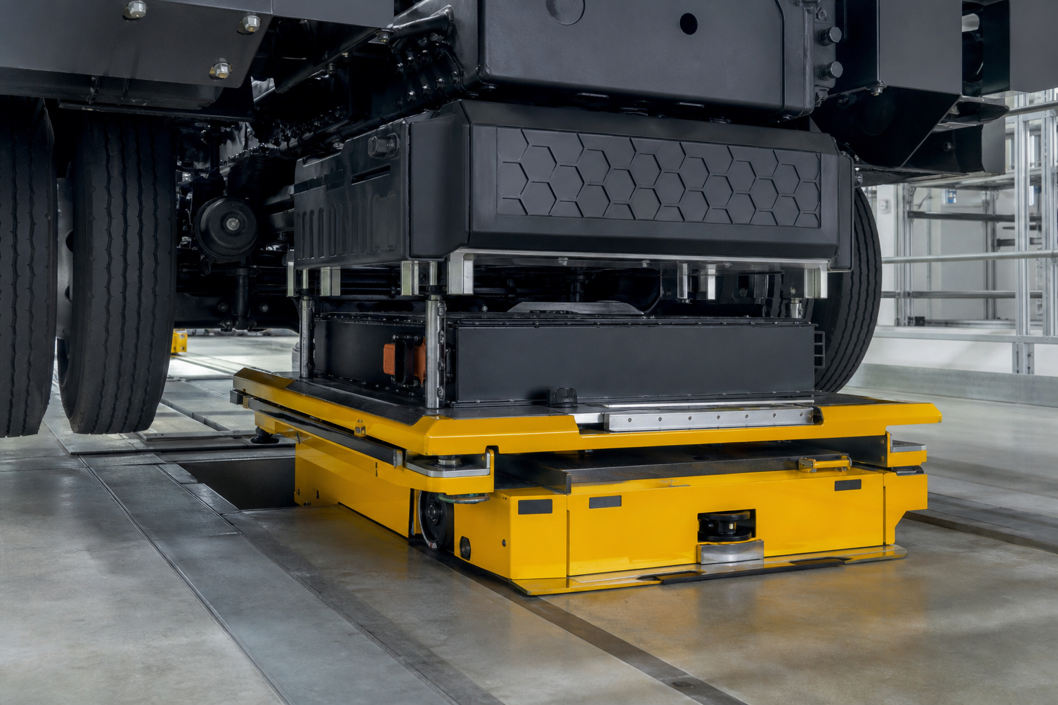 The robots switch power for the weight card.