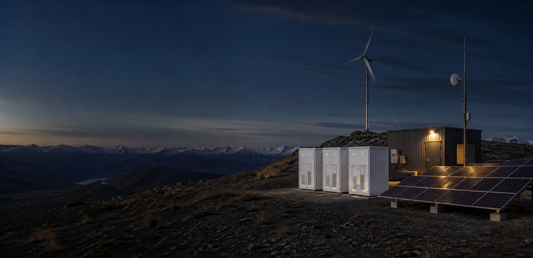 Mountain off-grid Microgrid, Photovoltaic and Energy Reservoir